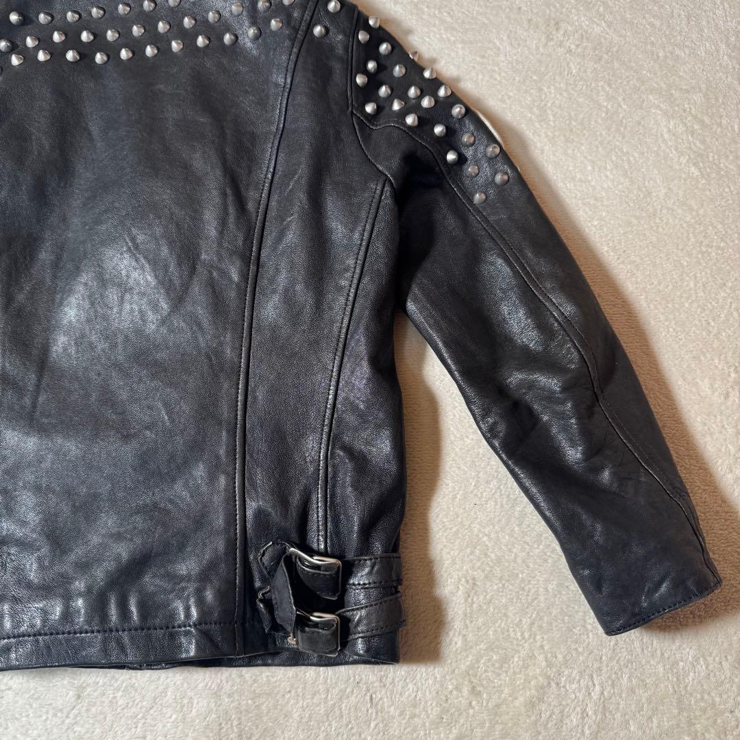 ★希少★ ヒステリックグラマー　ダブルライダース　カスタム　ワッペン　ラムレザー