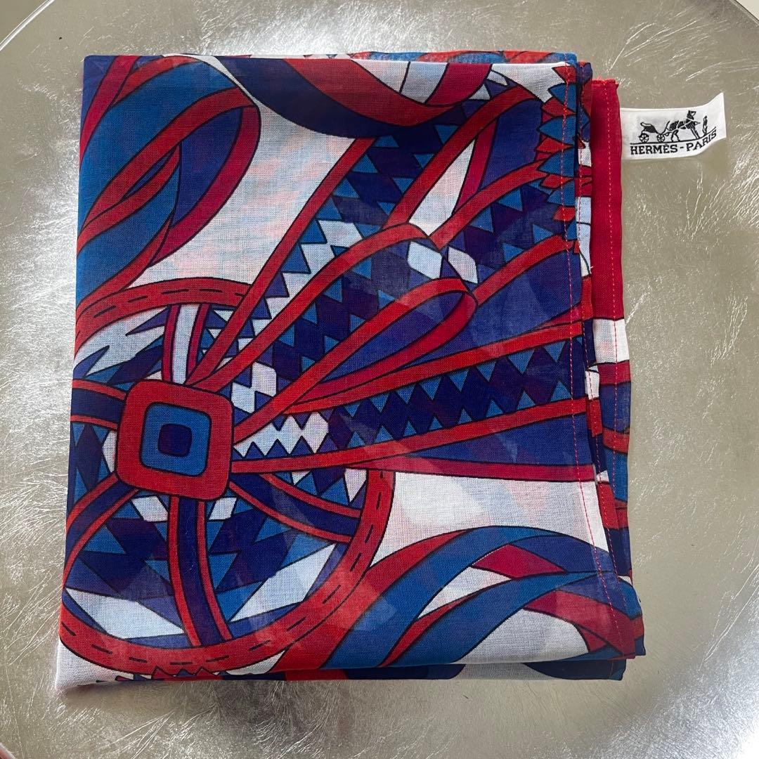 エルメス　ストール　メダルモチーフ　ヴィンテージ