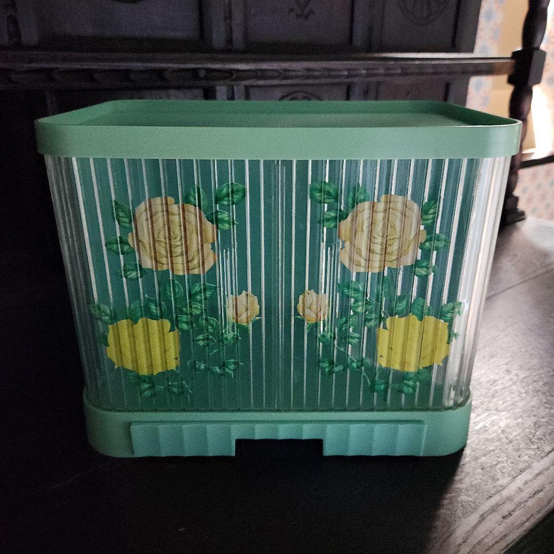 ☆昭和レトロポップ☆　蛇腹　調味料　収納ケース　水色