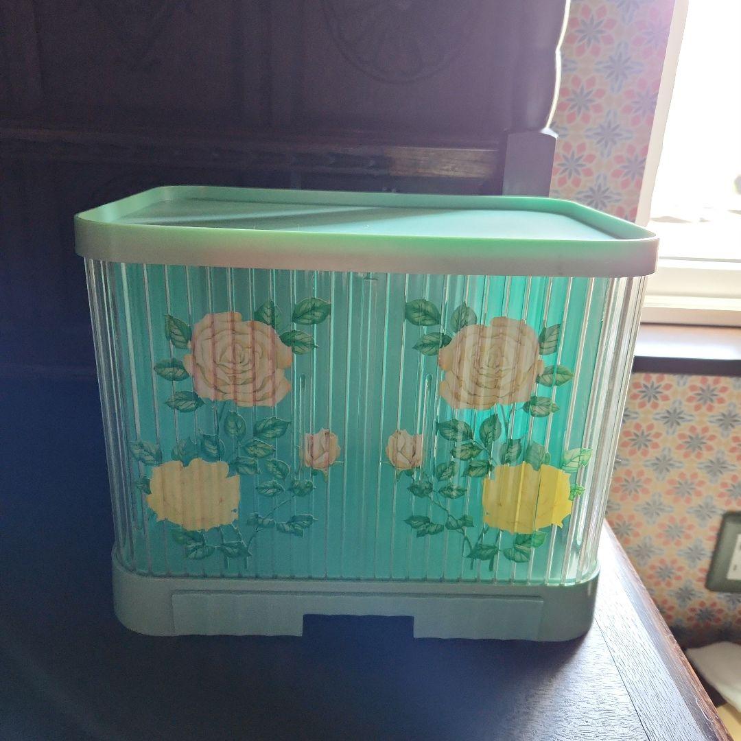 ☆昭和レトロポップ☆　蛇腹　調味料　収納ケース　水色