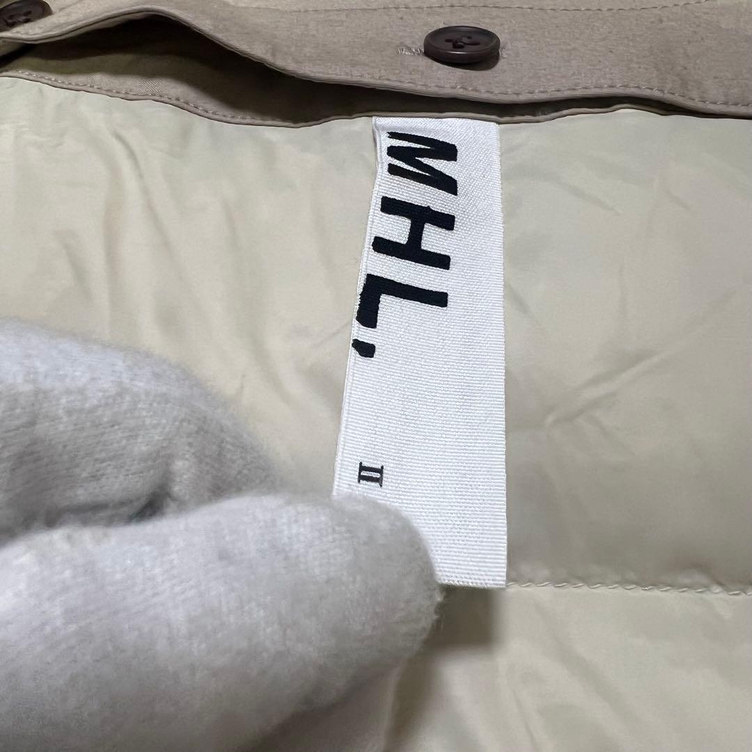 MHL. ダウンライナー付 ステンカラーコート ベージュ Lマーガレットハウエル