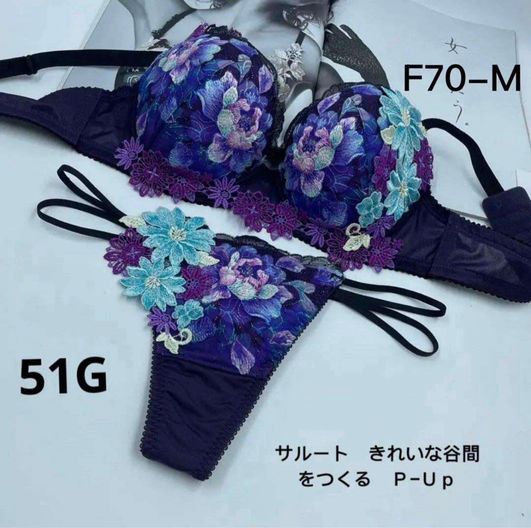 ワコール　サルート　きれいな谷間をつくる　Ｐ−ＵｐプッシュアップタイプF70-M