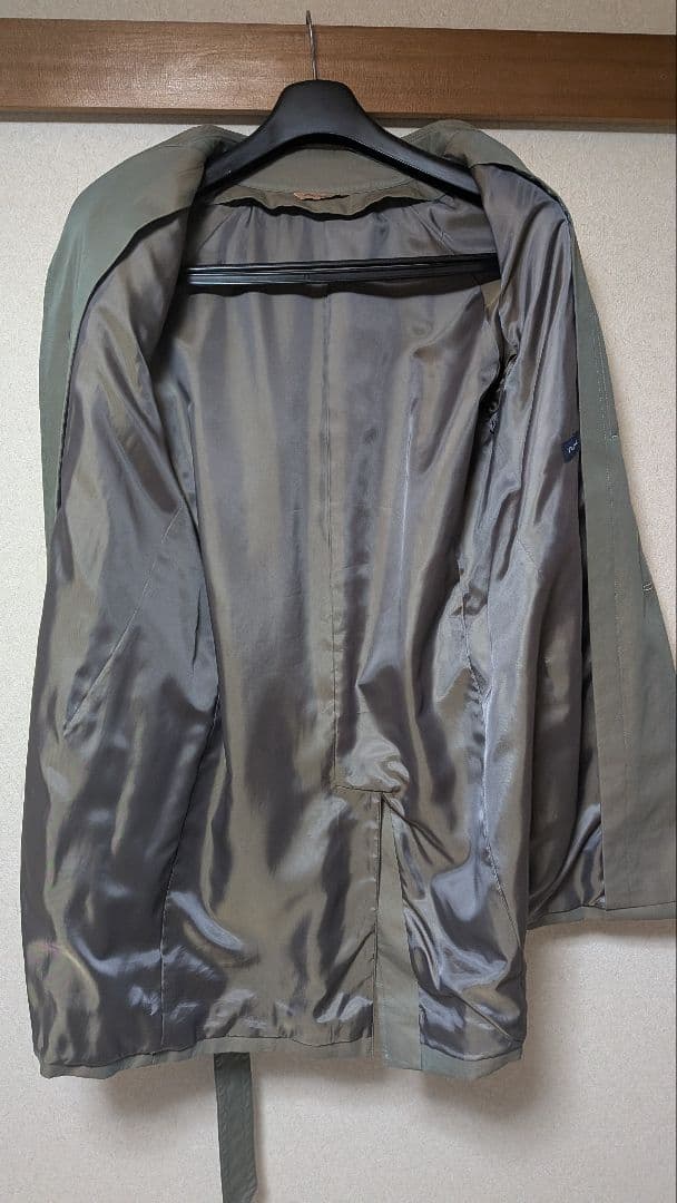 専用【美品/日本製】noumi 玉虫 ステンカラーコート Lサイズ ライナー付き