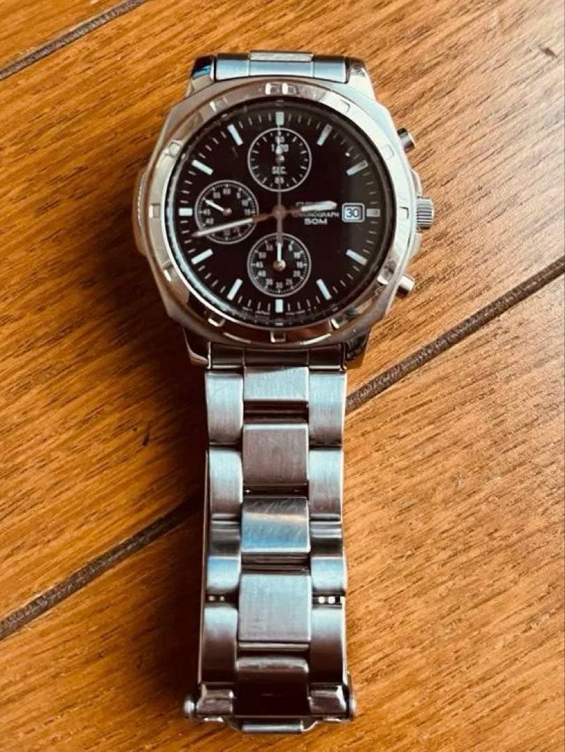 SEIKO クロノグラフ 時計 ブラック