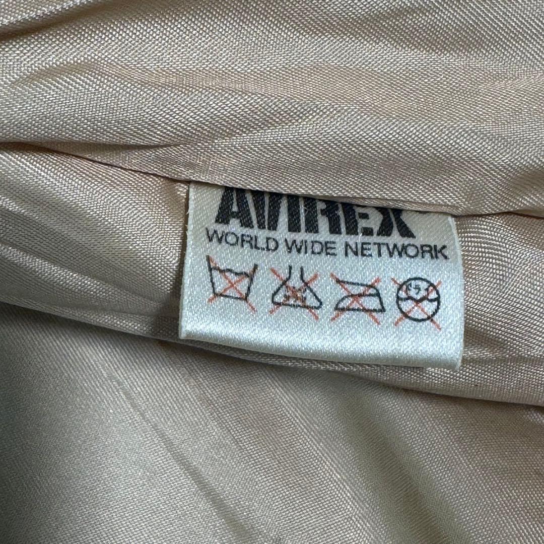 AVIREX レザーフライトジャケット　A-2 XS ブラウン　革パッチ　本革