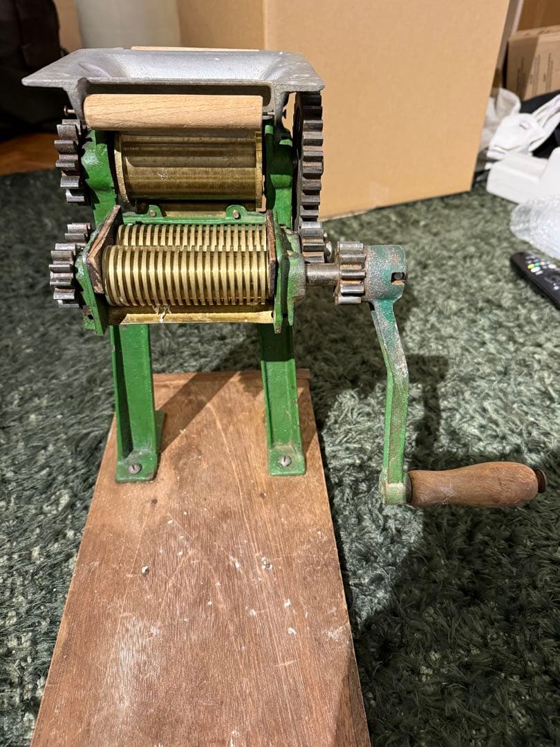 小野式製麺機 手動製麺機 緑色 クラシックデザイン