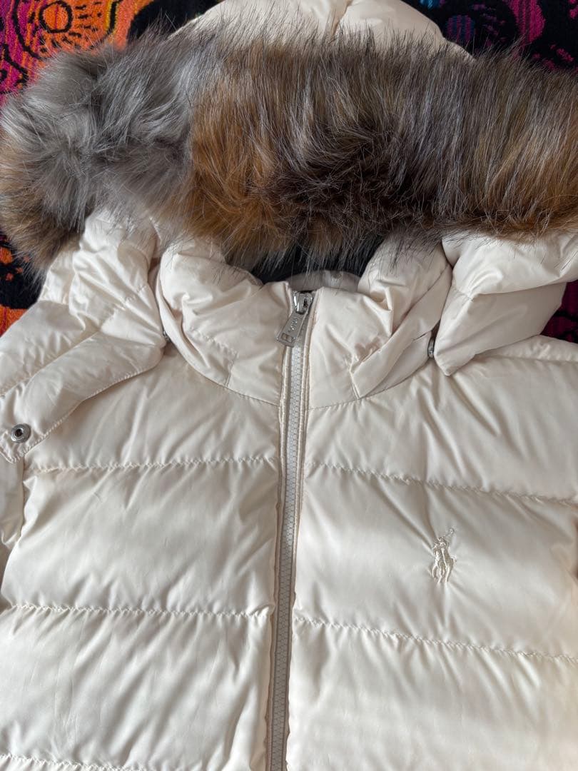 お値下げ❤️美品　ボロラルフローレン　ダウンコート　オフホワイトS〜M