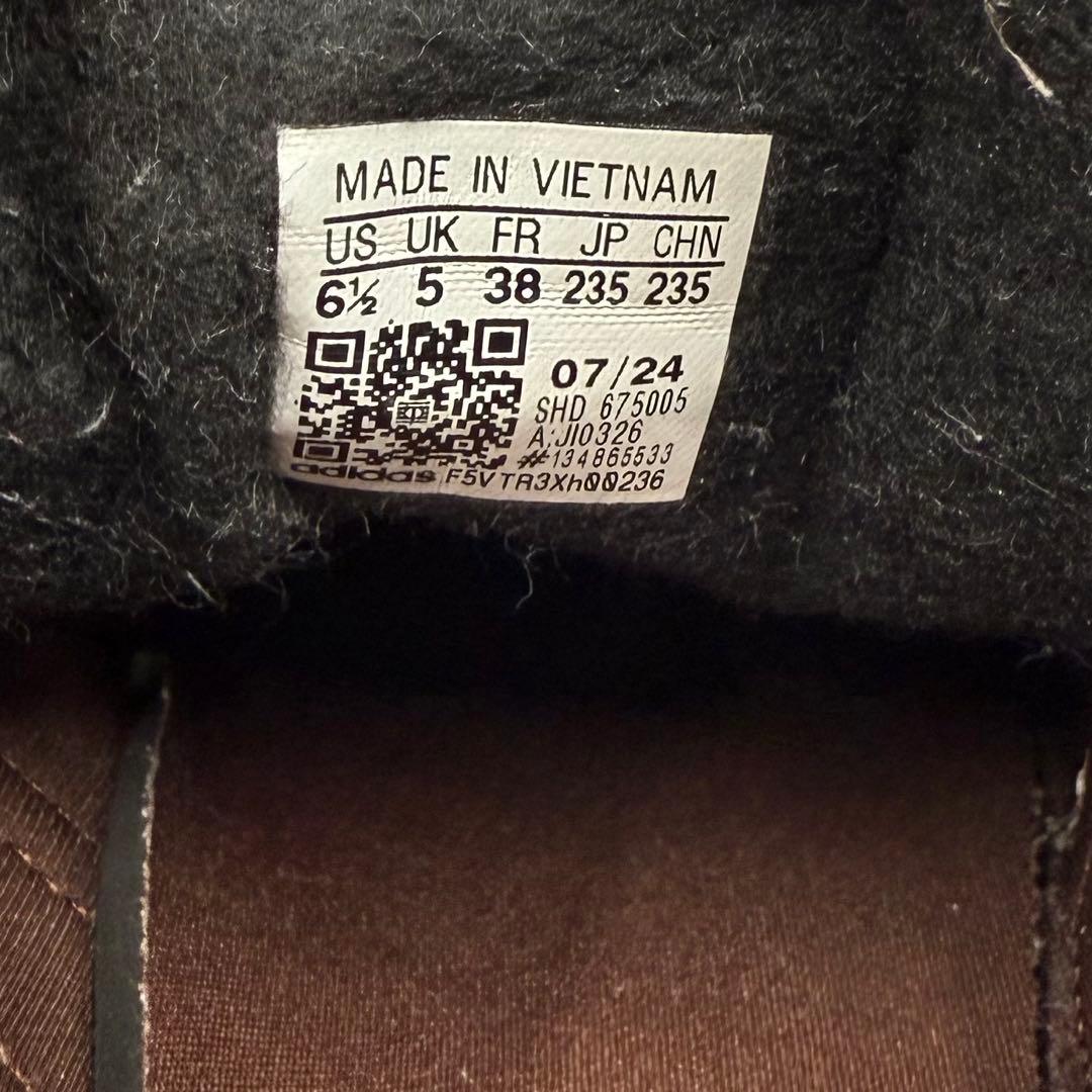 addidas ガゼルボールド 厚底 スニーカー ブラウン×ピンク