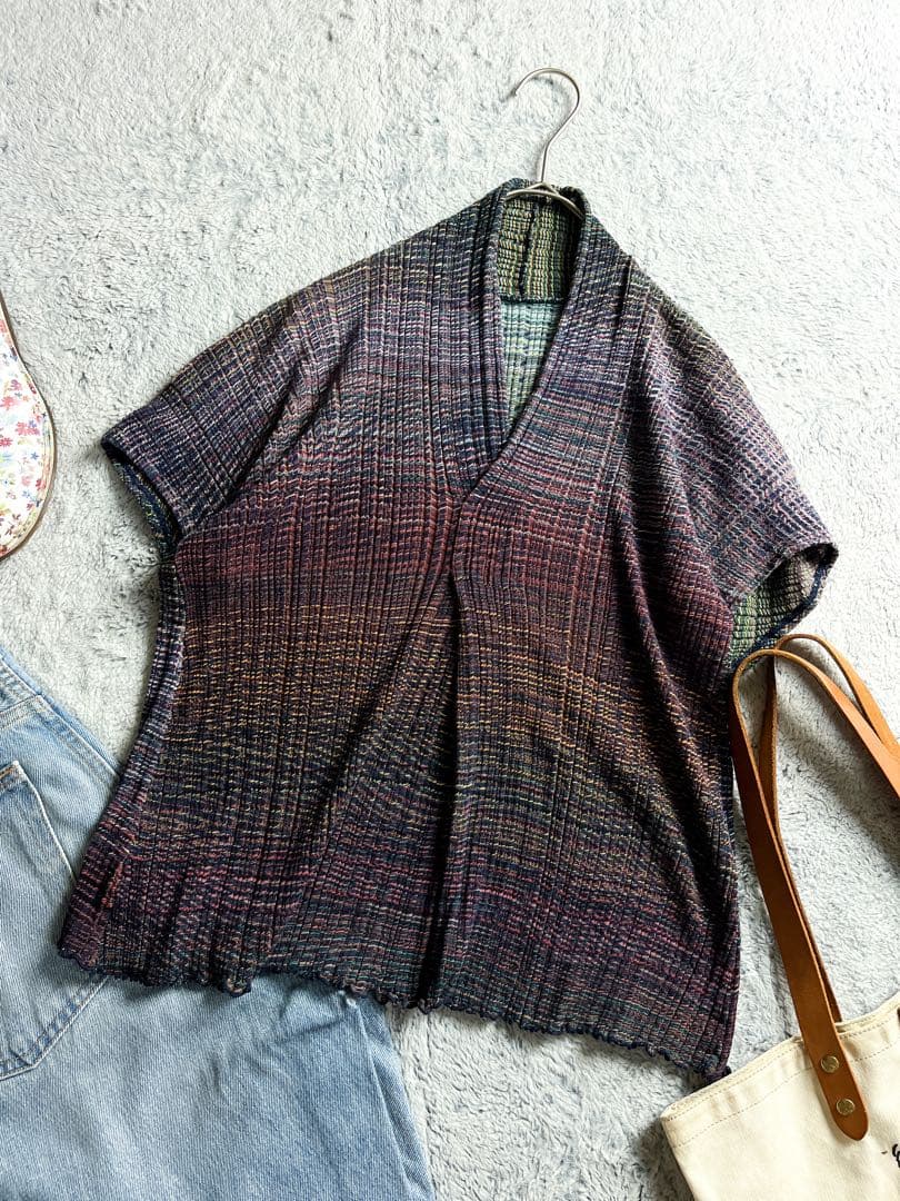 【JURGEN LEHL】綿100% グラデーション プリーツスキッパーシャツ