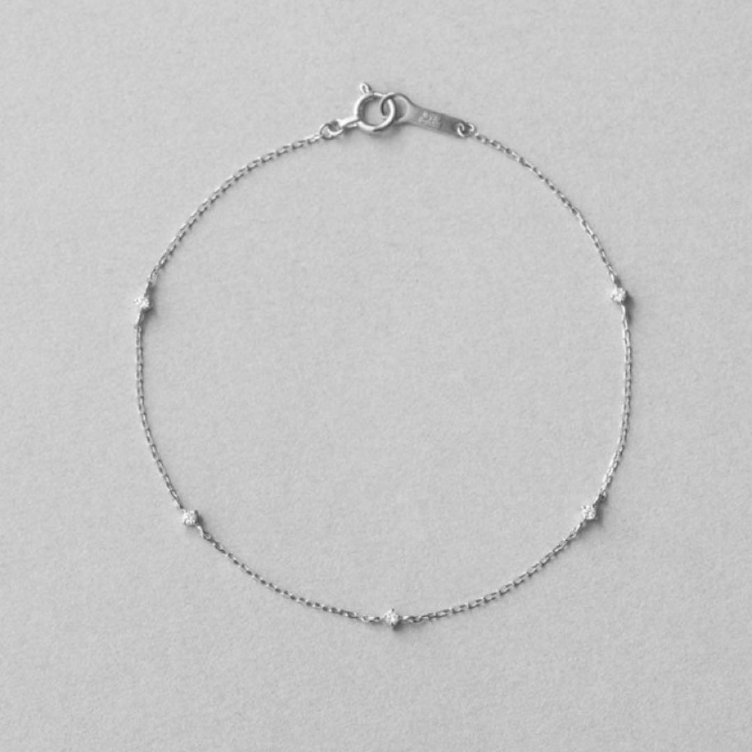 ete PT850 ダイヤモンド ステーション ブレスレット プラチナ