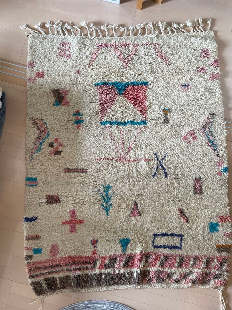 モロッコラグ　ヴィンテージ　約175×135cm