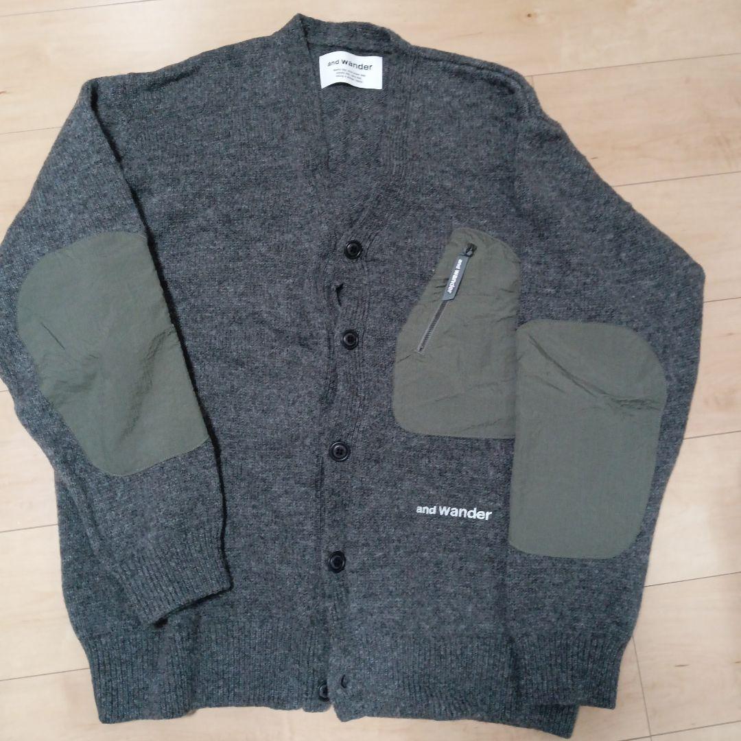 トップス and wander Shetland wool cardigan 2XL