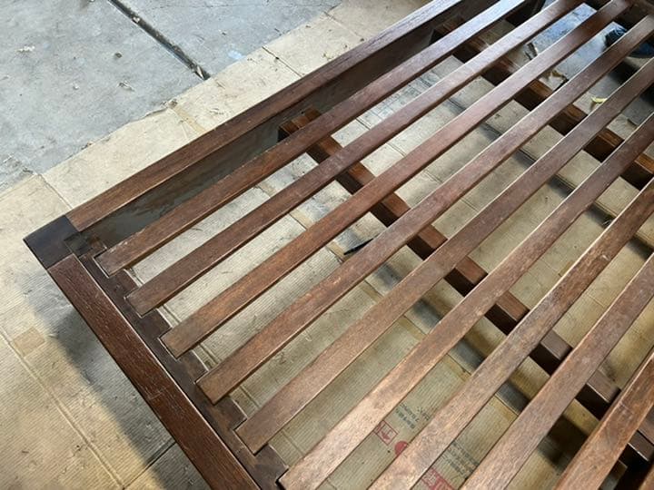 アジアン家具 クイーンサイズ 組み立てベッドフレーム 中古品 バリ 無垢材 群馬