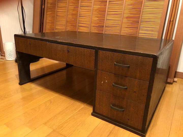 文机 昭和レトロ 勉強机 ヴィンテージ 古道具 アンティーク 当時物