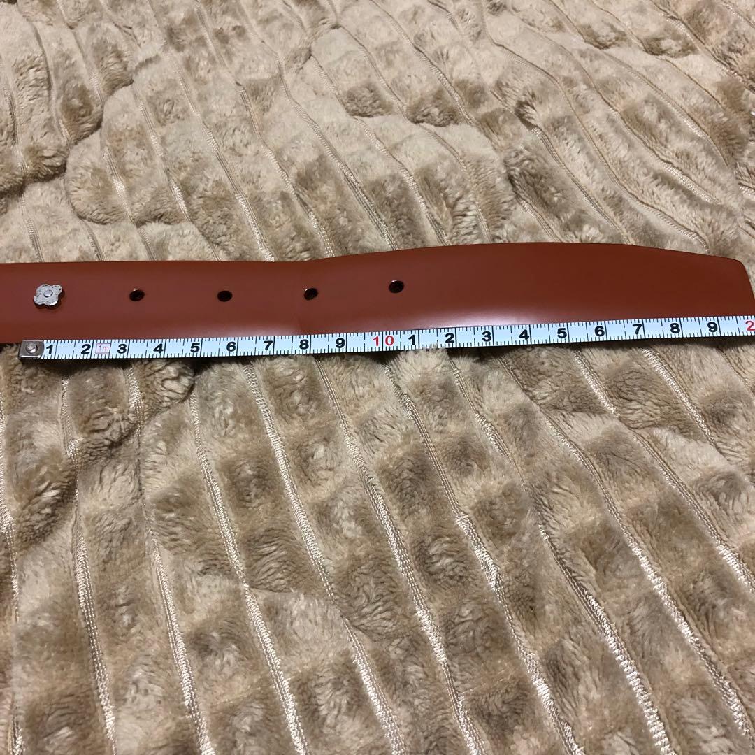 ラルディーニLARDINI本革レザーベルト フラワーピン付/ブラウン85cm