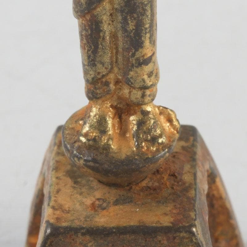 #1993 仏教美術　古銅鍍金　朝鮮仏　仏像　置物　V　9578