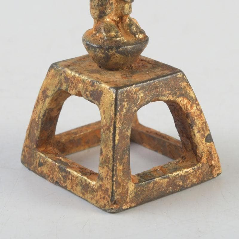 #1993 仏教美術　古銅鍍金　朝鮮仏　仏像　置物　V　9578