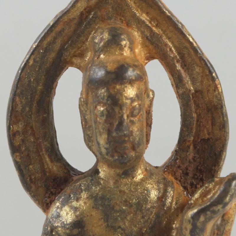 #1993 仏教美術　古銅鍍金　朝鮮仏　仏像　置物　V　9578