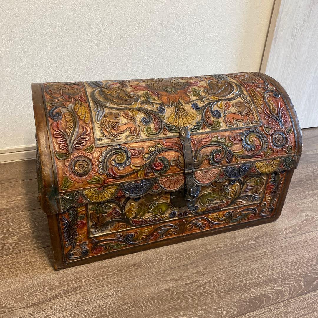 宝箱 アンティーク 収納 物入れ 西洋 箪笥