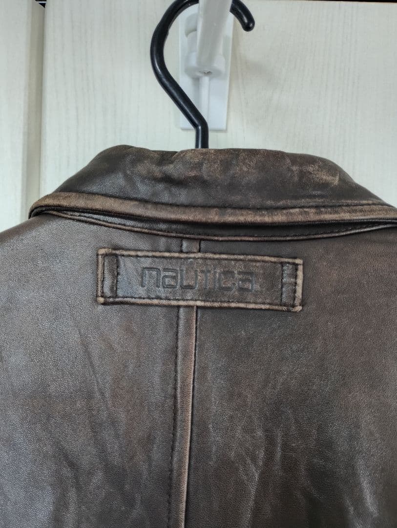 ノーティカ　ダークブラウン レザージャケット