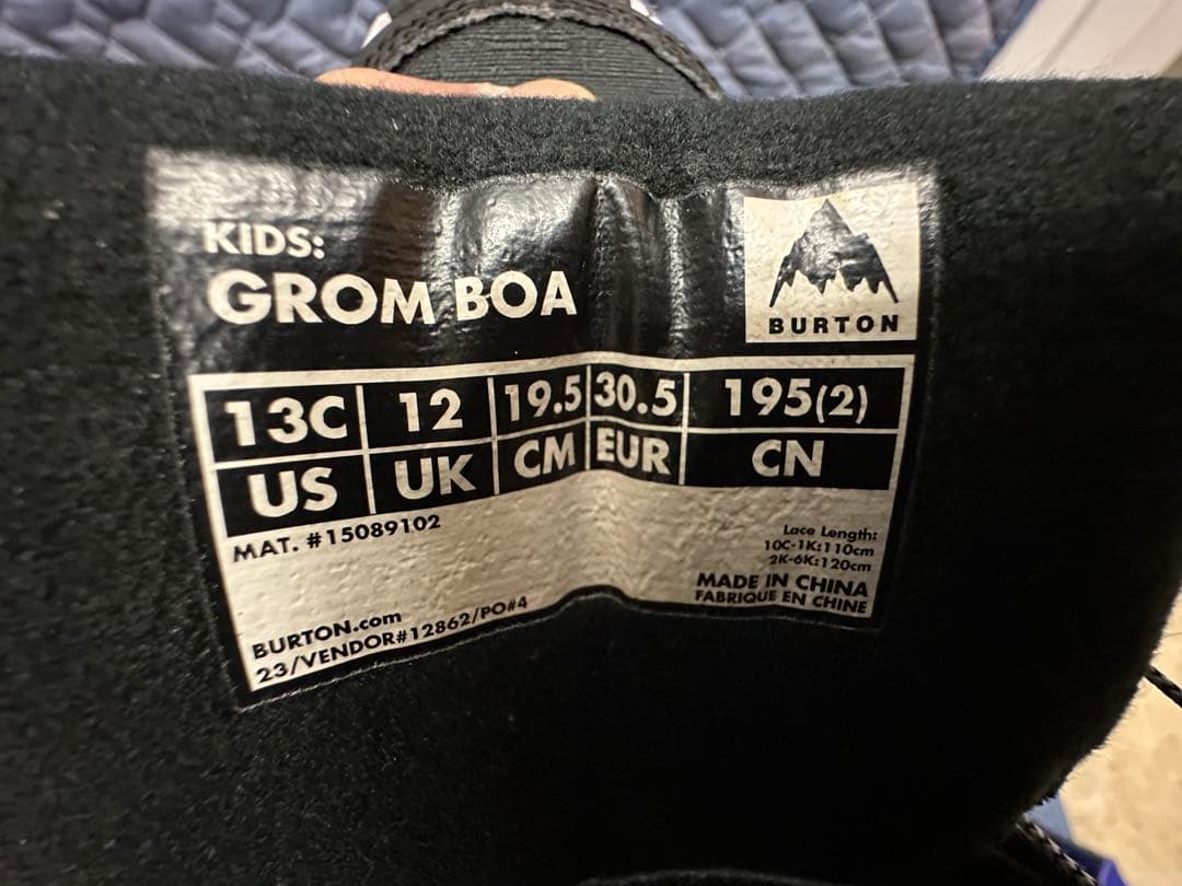 キッズ Burton グロム BOA 19.5cmバートン スノーボードブーツ