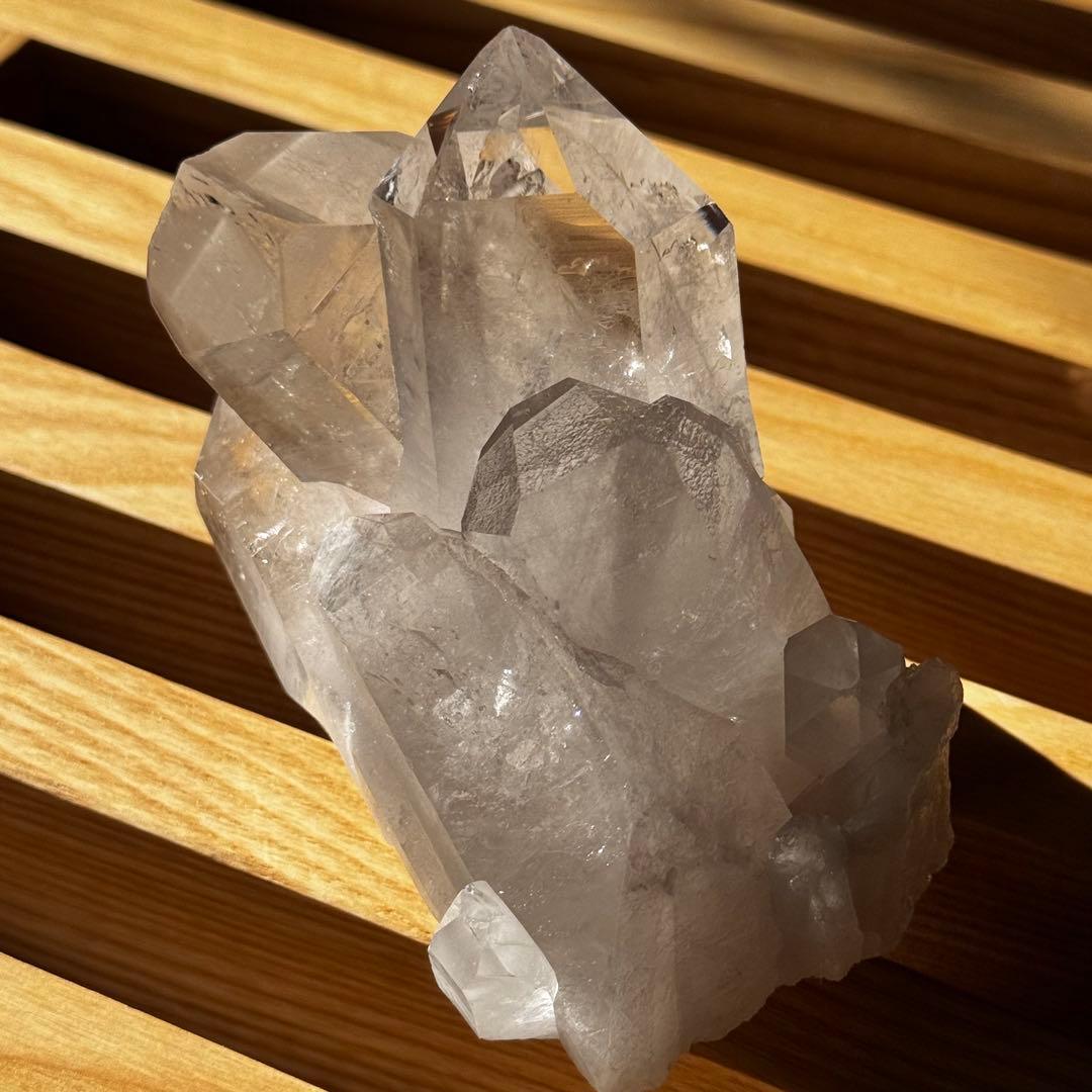 天然水晶 群晶 クラスター 原石｜存在感のある一点もの｜QC-001