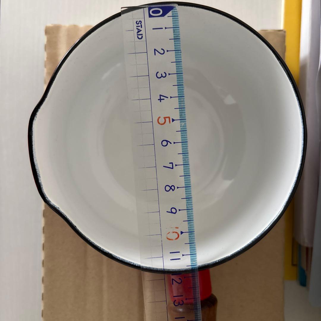 DANSK 赤い片手鍋 木製ハンドル 未使用