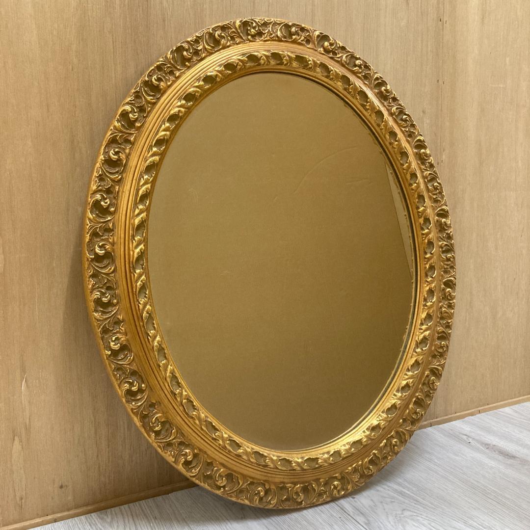 アンティーク調　エレガント　彫刻　ウォールミラー　壁掛け　鏡