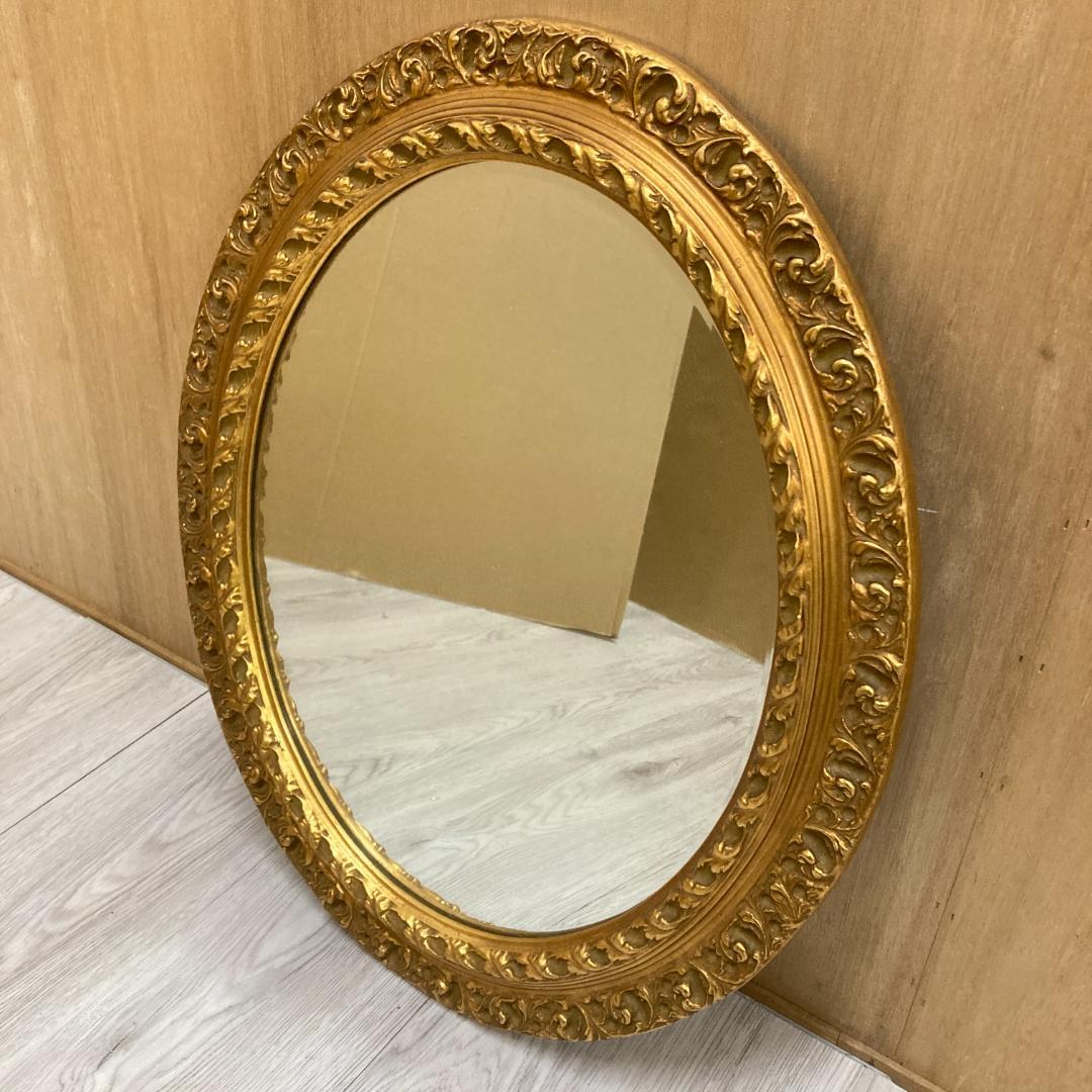 アンティーク調　エレガント　彫刻　ウォールミラー　壁掛け　鏡