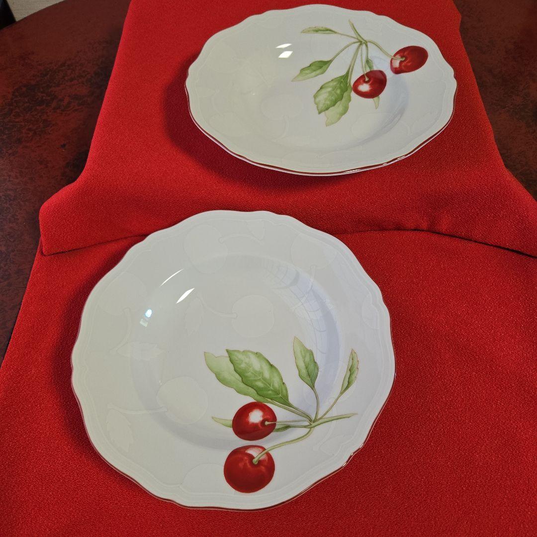 【未使用美品】リチャードジノリ　アンティコチェリー　スープ皿　パスタ皿　深皿