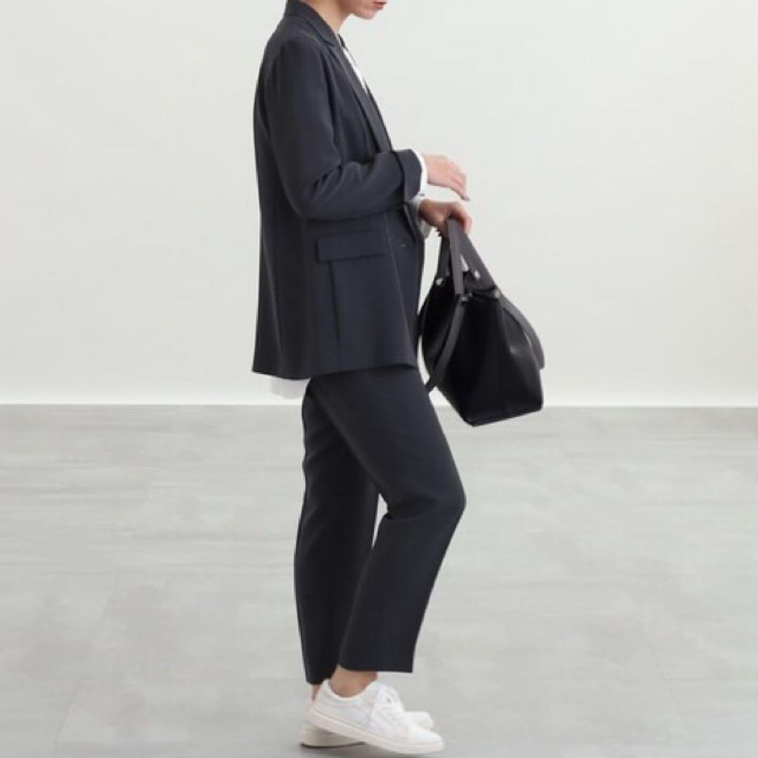 インディヴィ2023SSこなれセットアップ　スーツ　ダブル　ウォッシャブル　UV