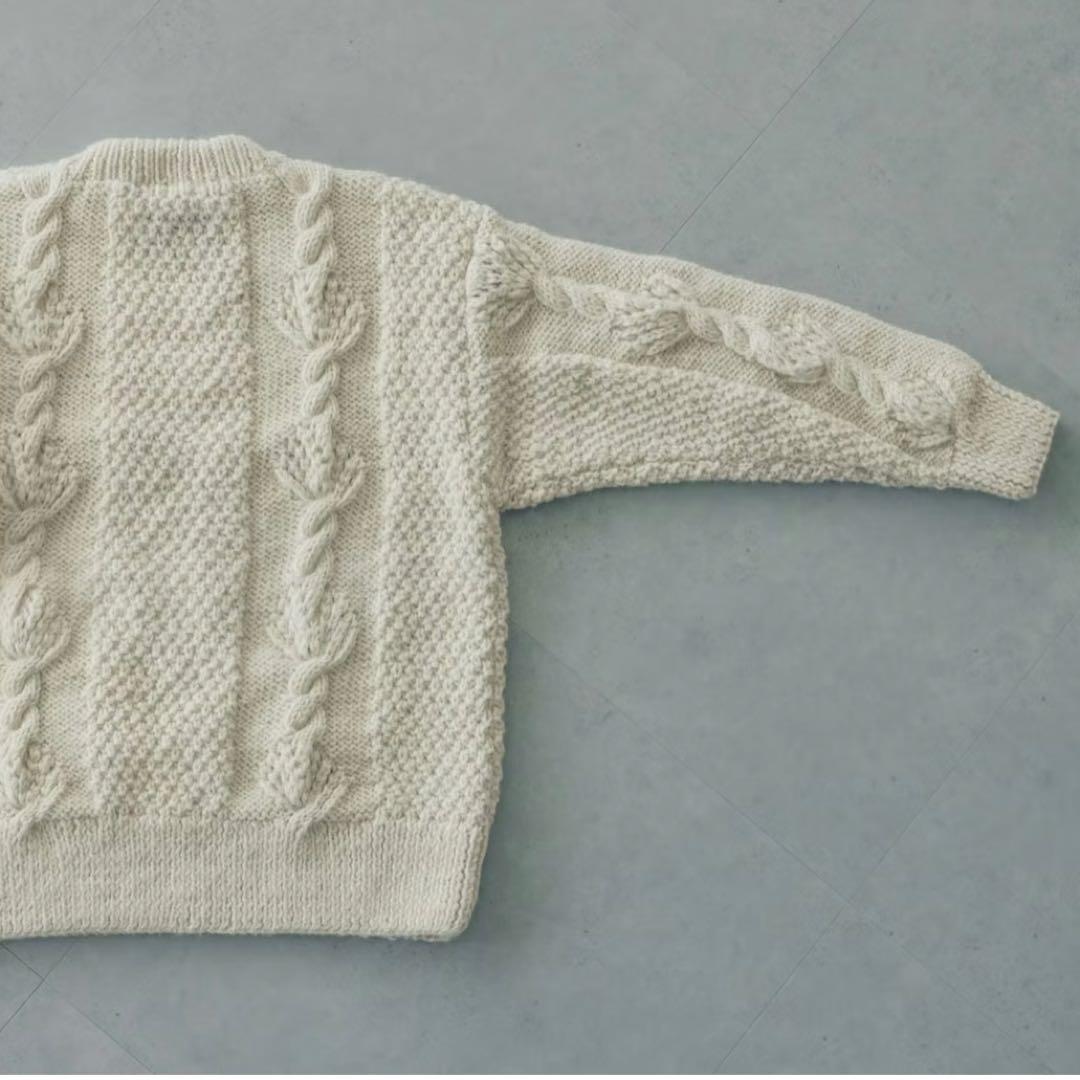 北欧、暮らしの道具店 /yuni /ユニ/植物柄のハンドニット