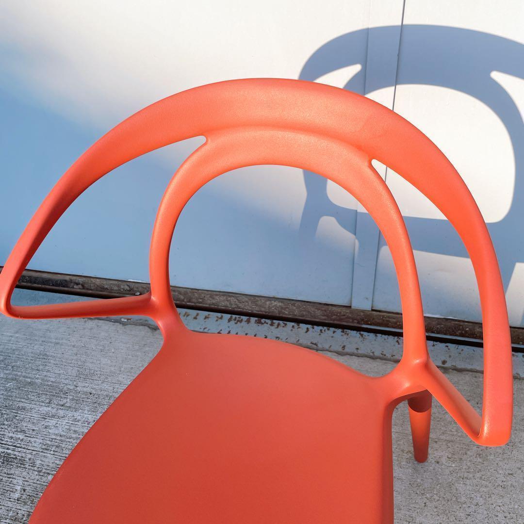 【訳あり未使用品】CHERRY エルパソ ダイニングチェア レッド 2脚セット②