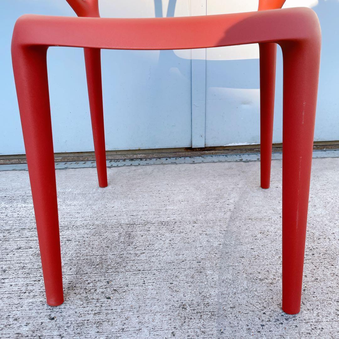 【訳あり未使用品】CHERRY エルパソ ダイニングチェア レッド 2脚セット②