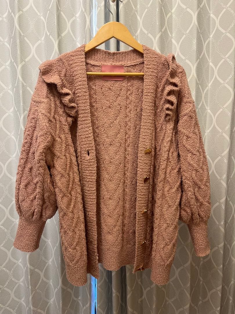 ジェラートピケ バレンタイン カーディガン カップインキャミワンピース