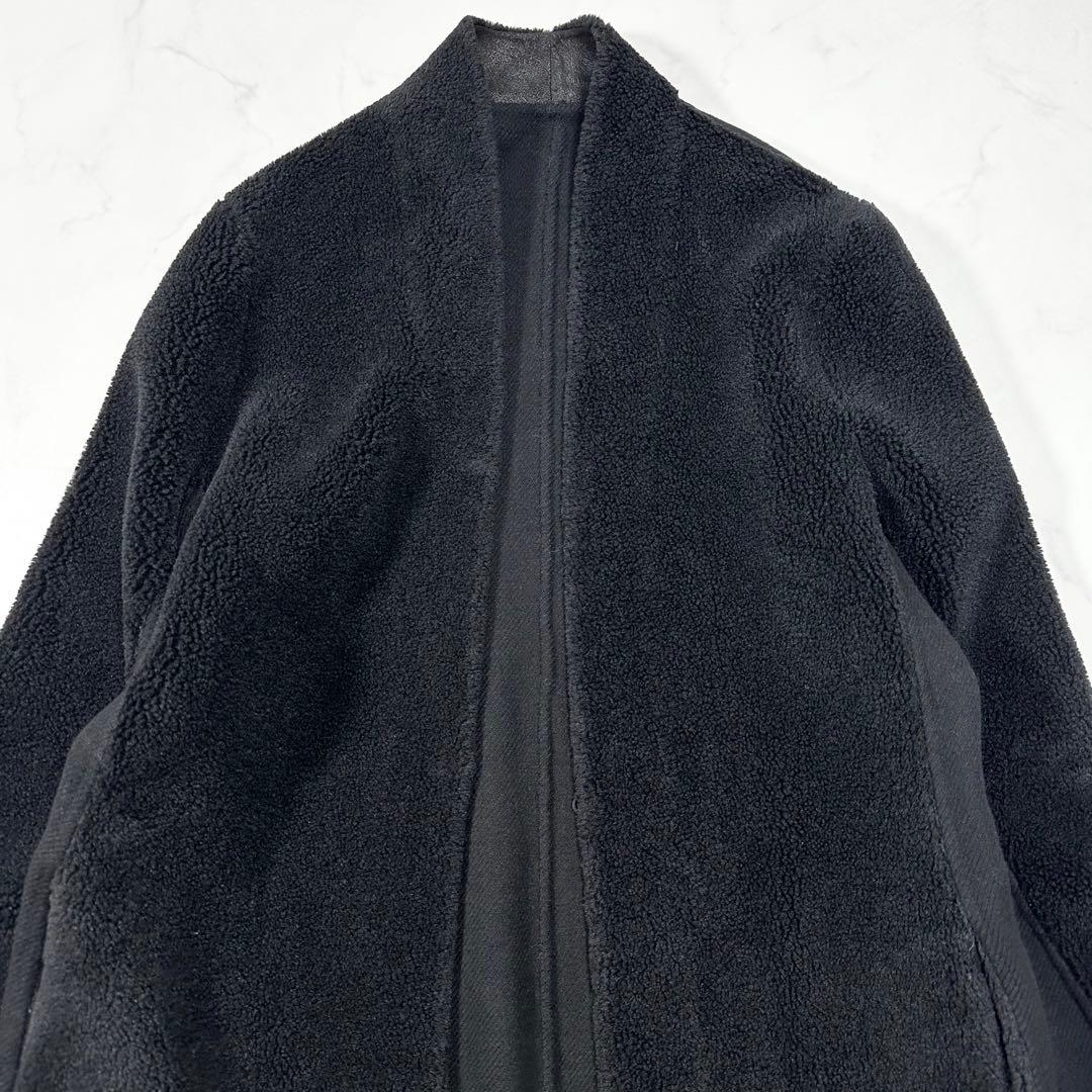 未使用級✨バジーレ28 ムートンロングコート ボア切替え ラム 現行タグ 黒9号