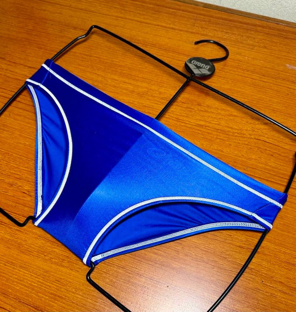 【美品】asics 初期スプラッシャーS 超光沢 ロイヤルブルー　SS　競パン