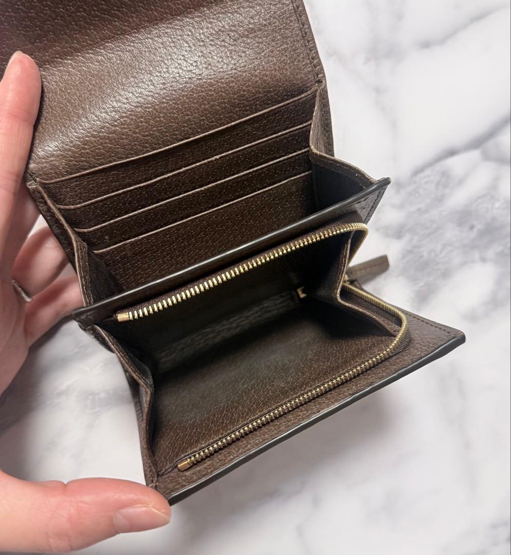 GUCCI オフィディア シェリーライン GGスプリーム 二つ折り財布