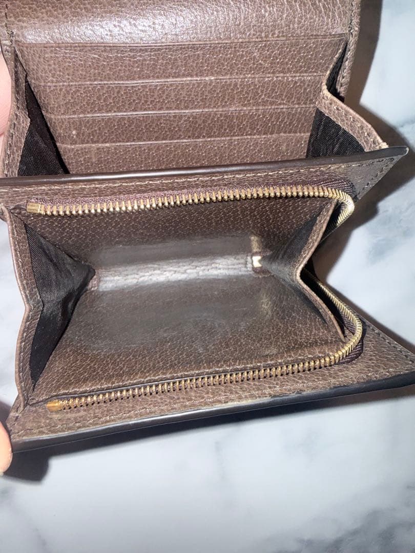 GUCCI オフィディア シェリーライン GGスプリーム 二つ折り財布