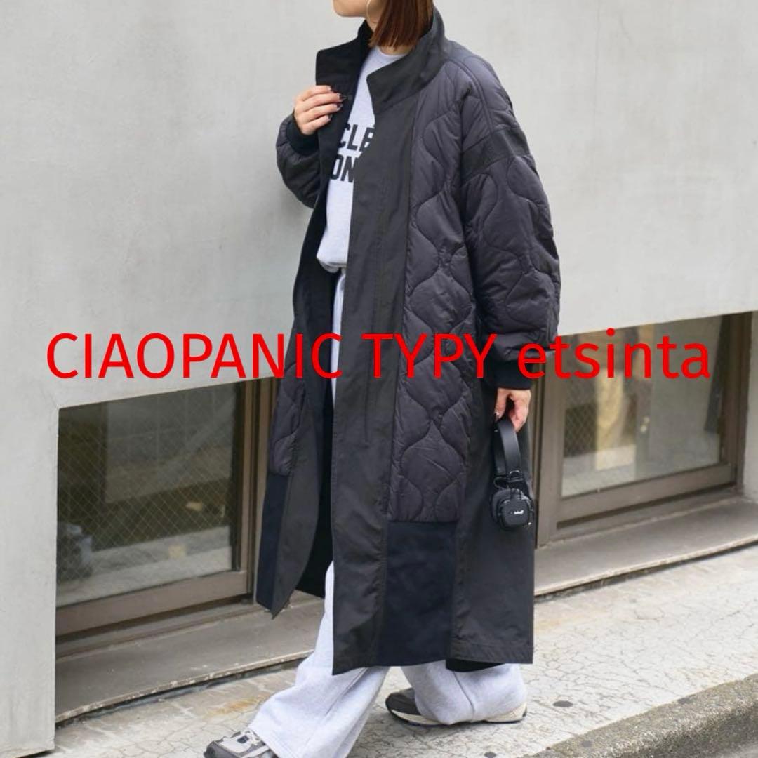 s11✨CIAOPANIC TYPY切替マキシミリタリーコート 黒