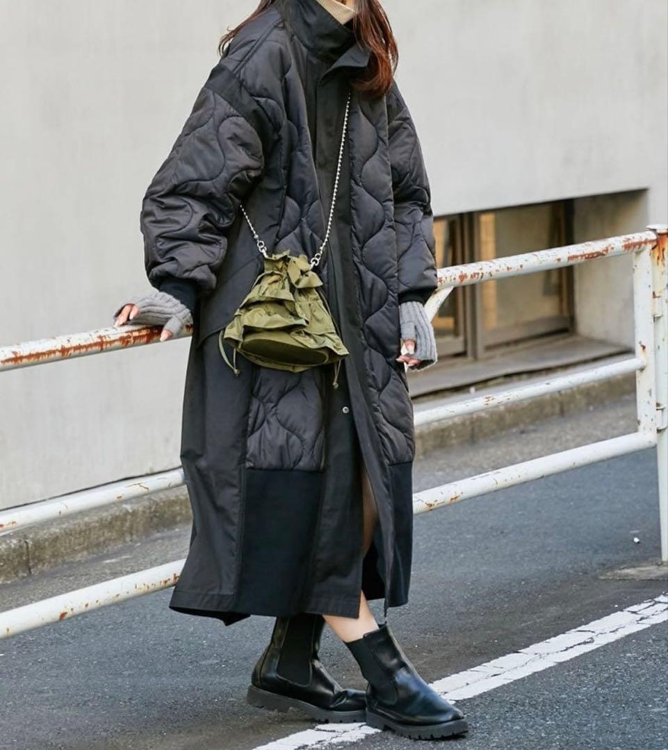 s11✨CIAOPANIC TYPY切替マキシミリタリーコート 黒