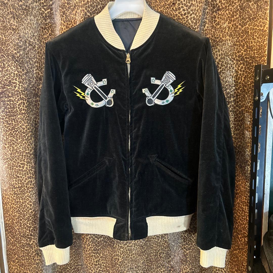 ウエストライド WESTRIDE 黒 両面スカジャン中綿入 サイズ36USED