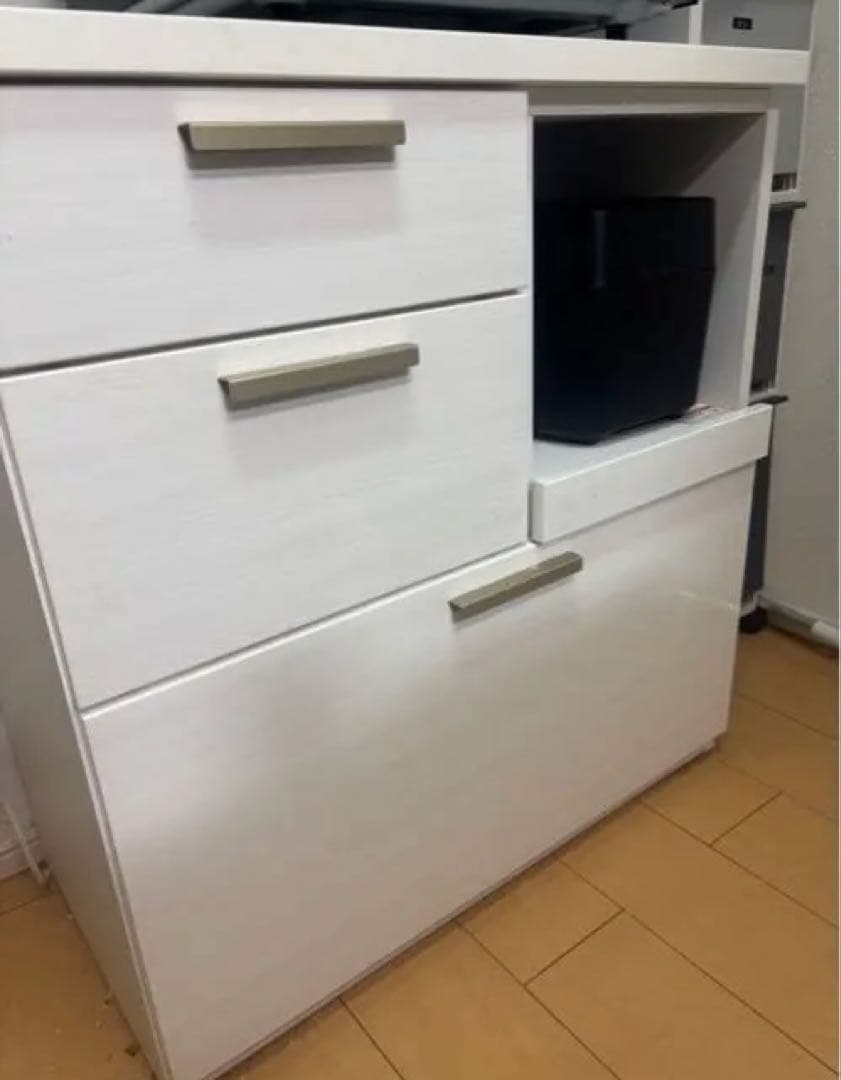 ニトリキッチンボードソレル 80KB WH 2024年9月購入食器棚おしゃれ便利