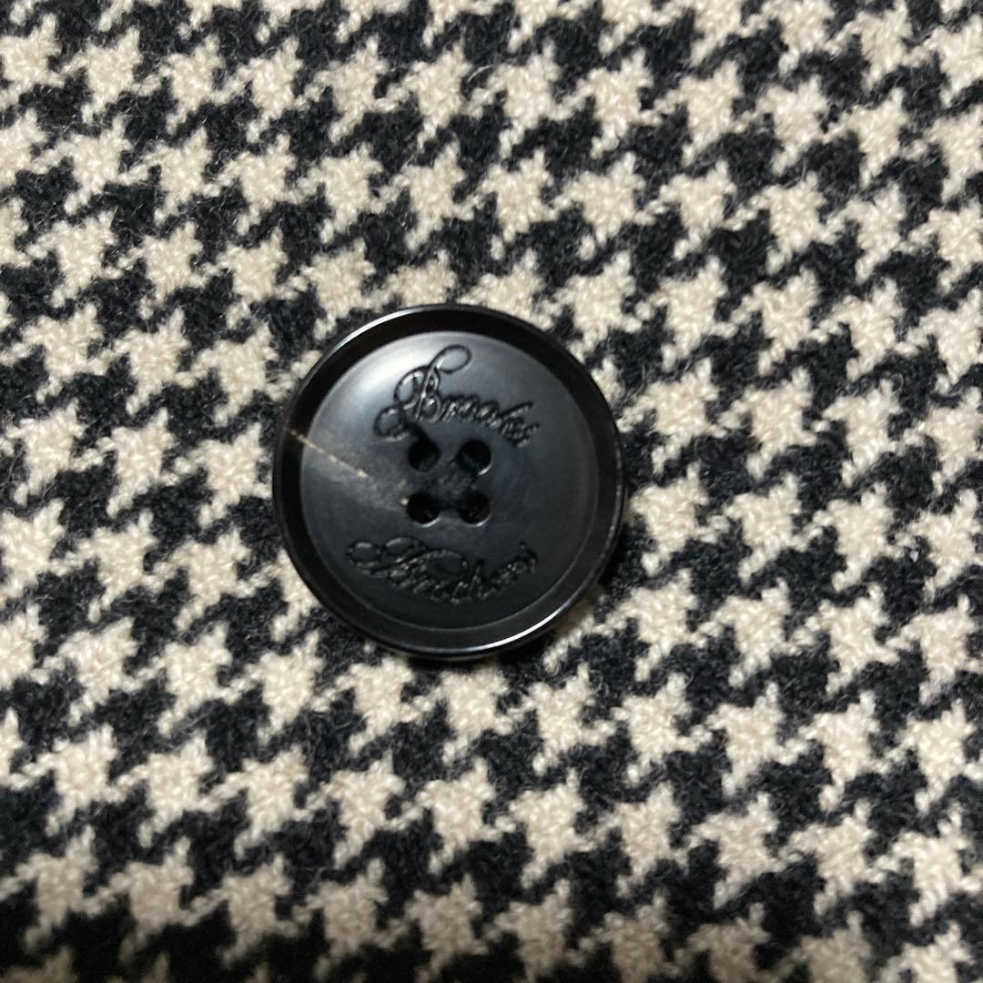 Haruo　ブルックスブラザーズ　ステンカラーコート　千鳥柄　厚手