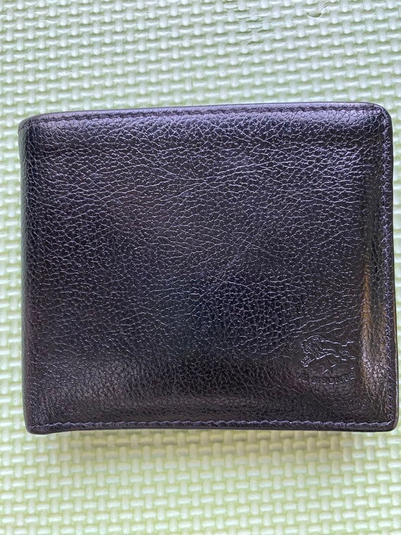 イル　ビゾンテ　レザー 二つ折り財布 黒