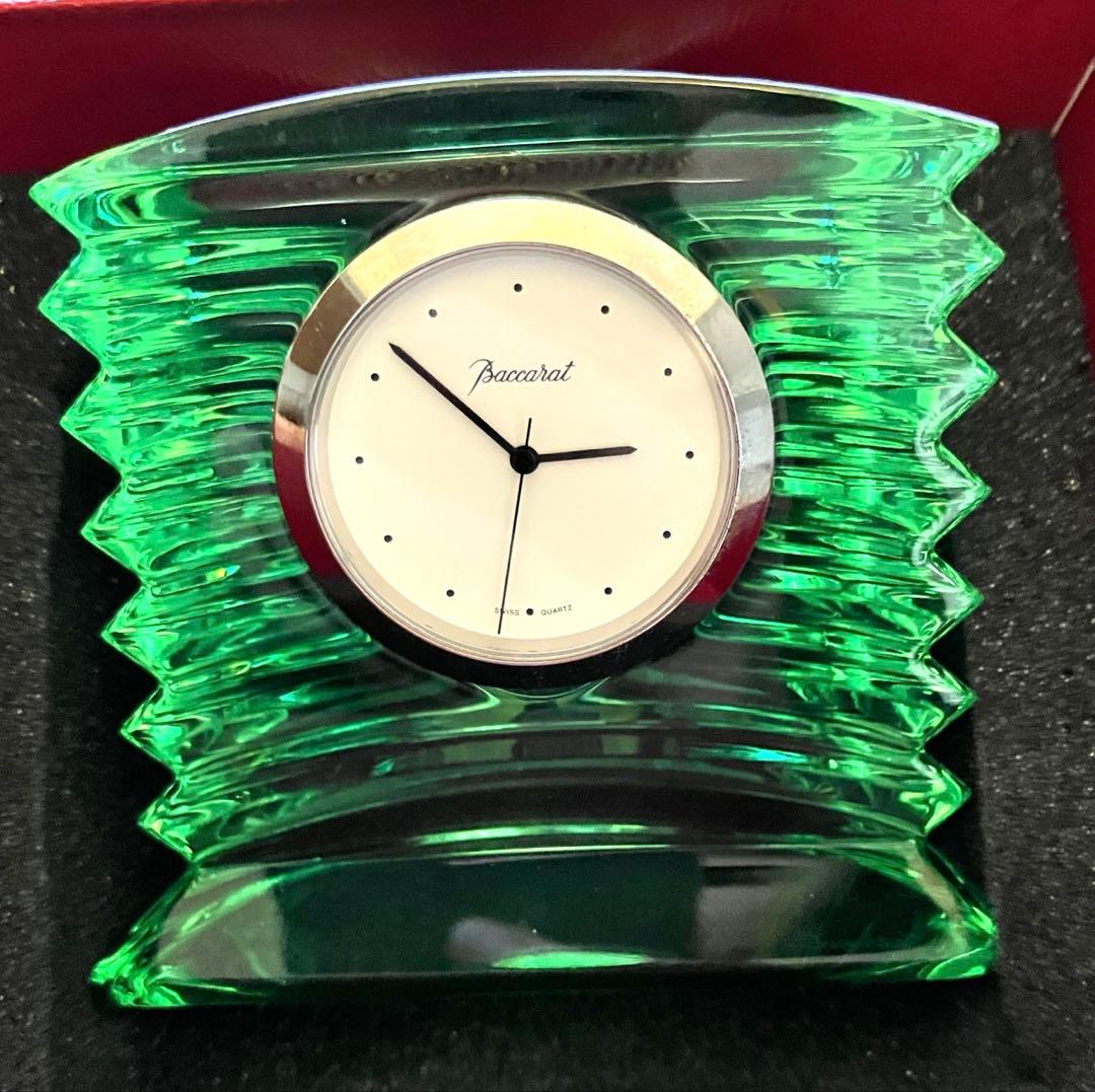 正規品　バカラ ラランド クロック グリーン　置き時計　保証書付き　専用箱有り