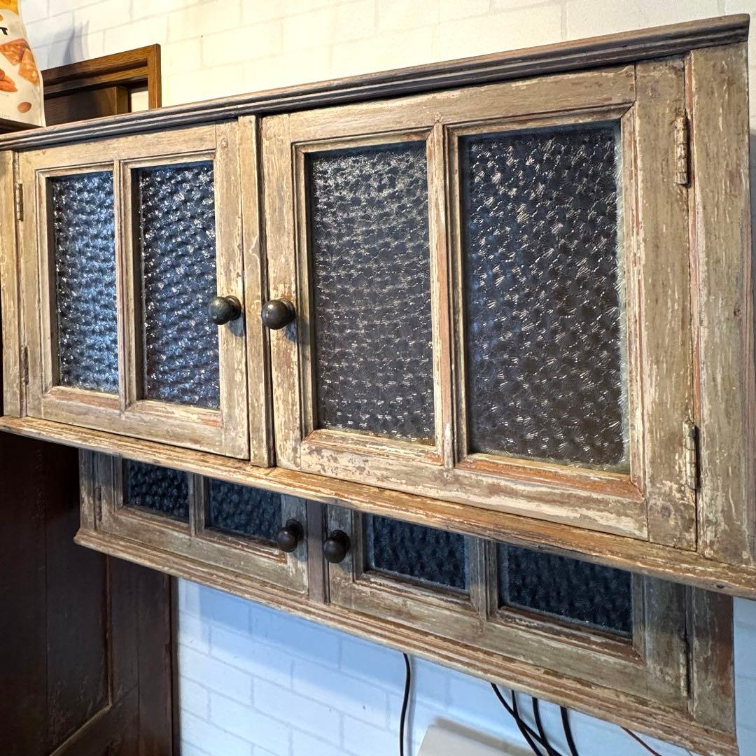 フランス　アンティーク　ウォールキャビネット　ヴィンテージ　ブロカント　シェルフ