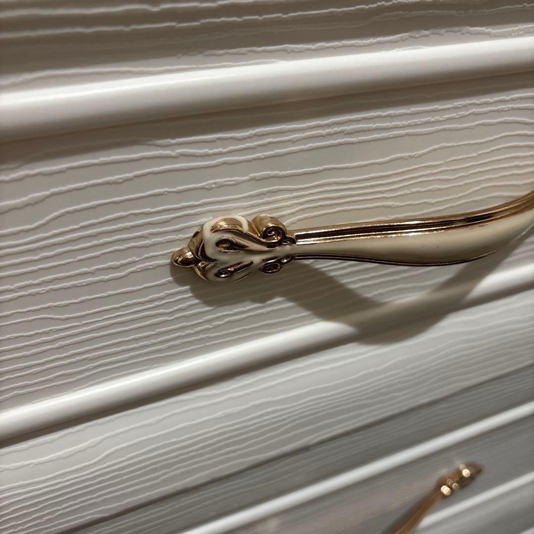 【たのメル便送料込】オフホワイト 5段チェスト プラスチック製　キッズチェスト