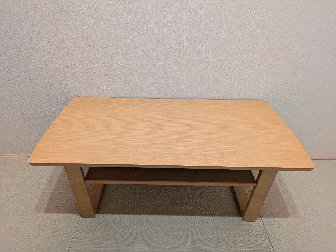 【カリモク】 Chitano センターテーブル ローテーブル 棚付き ナチュラル