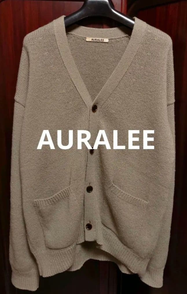 auralee 19AW ニット　カーディガン　グレー　　秋　冬